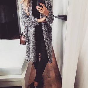 Zara Cable knit sequin Cardigan